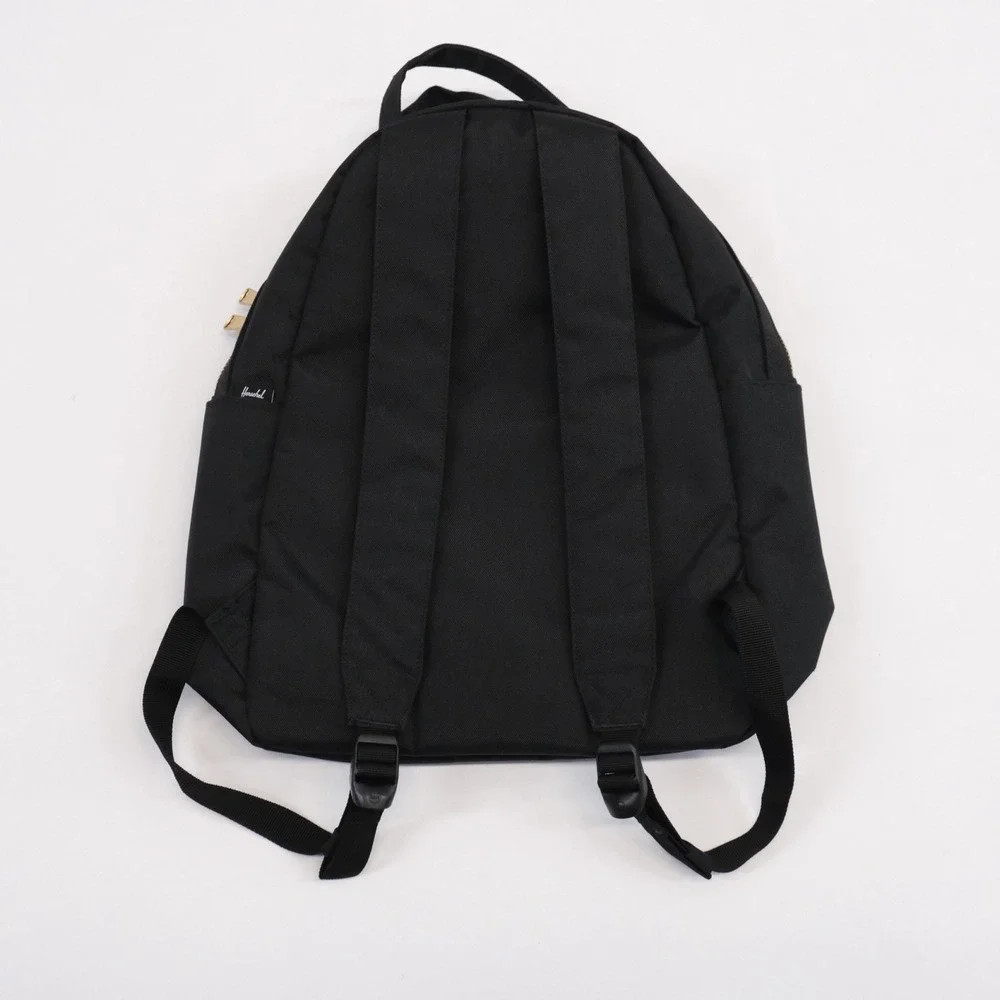 Herschel Supply Co Backpack Unisex Black Gold Zipper Classic Mid Volume OS